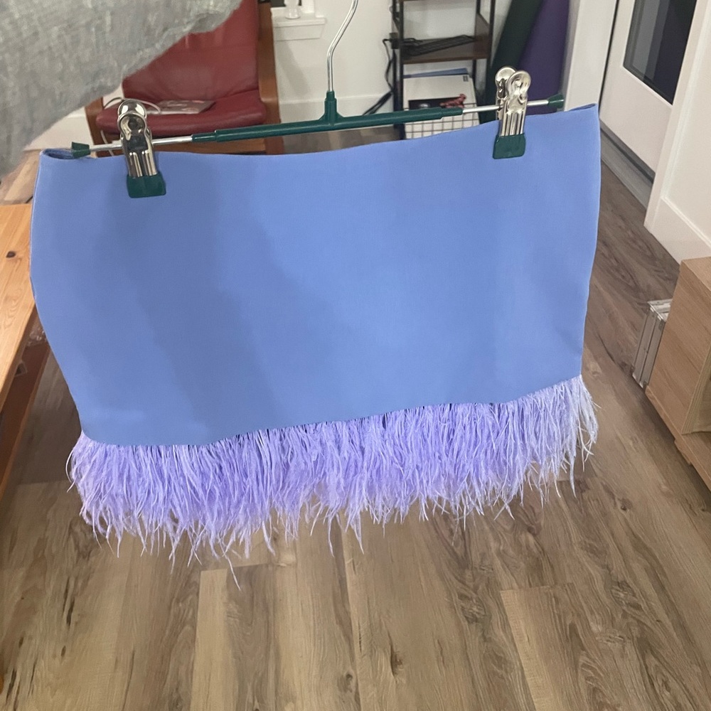 Danielle guzio feather skirt